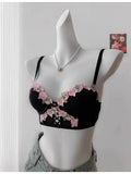 MOYISU London Anime Bralette - Delicate Wireless Bra for Set Teens, Japanese Summer Underwear Small Bust Close-Fit Subtle Allure