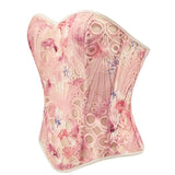European and American waist cinching jacquard court corset abdominal and chest support tight fitting shapewear bone suit summer