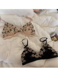MOYISU Kawaii French Triangle Bra Airism Ultra Thin Invisible Bralette Set Black Lingerie Comfort S-XL 32-38 Sexy Tushy &  Panty