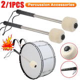 Bass Drum Mallet Professional Marching Bass Felt Head Drumsticks with Hanging Rope Timpani Metal Drum Sticks Musical Instrument