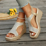Summer 2026 Round Head Sexy Comfortable Non - Slip Casual Sandals Fashion Light Large Size Wedgeheel Sandals Women