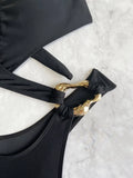 2026 Sexy Halter Tummy Cut Out Monokini Women Thong Swimwear One Piece Swimsuit Female High Leg Cut Bathing Suit Swim Bodysuit