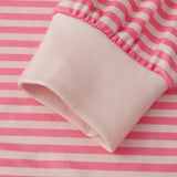 Spring Autumn Casual Loose Tops for Women Long Sleeve Round Neck Loose Fit Striped Print T-shirts