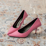 Pumps shoes Women Fashion Office Basic High Heels Work Lady Shoes Black Pink Green Thin Heels Brand Point Toe998