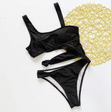 DEKA One Shoulder Swimsuit Women Swimwear Sexy Bikinis Female Biquini Hollowen Swim Suits Cut Out Bodysuit Bathingsuit Beachwear
