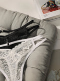Women's sexy lace thong embroidered flower low waist hollow out seamless comfortable close fitting underwear C851