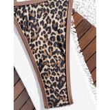 S - XL Leopard Extreme String Mini Micro Thong One Piece Swimsuit Women Swimwear Female Padded Bather Bathing Suit Swim K7067