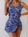 2026 Sexy Swimsuit One Piece Printed Strappy Swimwear Women Bathers Bathing Swimming Swim Suit Female Beachwear XXL