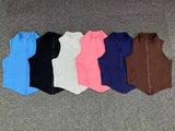 No Padded Sports Top Women Gym Vest 2025 Zipper Fitness T-shirts Woman Compressed Shirt Yoga Clothing Sportswear