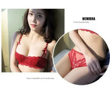Women's Bras Sexy Lace Half Cup Push Up French Style Lingerie Solid Soft Deep V Top Breathable Comfortable Closure Thin Bralette