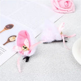 Lolita Bells Cat Ear Hair Clips Fur Headwear Anime Hairpins Headdress Cosplay Hairclip Headsband Party Costume Hair Accessories