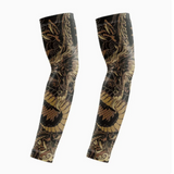 Ice Silk Tattoo Sleeve Men Women Summer Tattoo Sleeve UV Solar Arm Covers Cycling Cuff Quick Drying Cool Anti-Sunburn Arm Sleeve