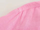 Foridol Casual 2 Pcs Shorts Women Set Linen Cotton Pink Oversize Buttons Shirt+shorts Outfits Summer Autumn White Fashion Set