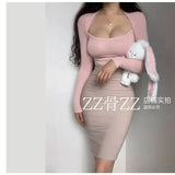 WOMENGAGA Mid Length Skirt For Elegance Apricot Slim Mini Dress Sweet Sexy Korean Women 2023 Skirts High Waist Fashion HGR0