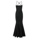 Backless Lace Up Trumpet White Party Dress Vestidos Para Mujer Sexy New in Long Dresses 2025 Spring Summer Elegant Sundress