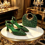 Doershow  fashion High Quality African Style Ladies Shoes And Bags Set Latest silver Italian Shoes And Bag Set For Party HGH1-1