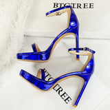 Women's High Heels Thin Heel Waterproof Platform Sandals Fashionable for Skirts New Model Shoes for Shows Summer Collection