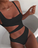 DEKA One Shoulder Swimsuit Women Swimwear Sexy Bikinis Female Biquini Hollowen Swim Suits Cut Out Bodysuit Bathingsuit Beachwear