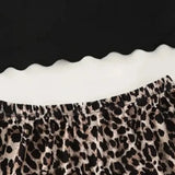 Women's Pajamas Set Sexy Lingerie Leopard Print Sling Sleepwear V-Neck Sleeveless Top and Shorts Sets Pyjamas Homewear