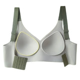 Women's V-Neck Seamless Push-Up Bra with Anti-Spill Design 4 Colors Anti-sagging Lift-up Bras Plus Size Comfort Lingerie M-4XL