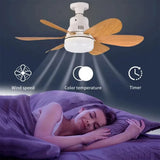 Ceiling Fan With Remote Control LED Light E27 Base