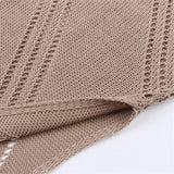 2025 Sexy Hollow Out Crochet Knitted Tunic Beach Cover Up Cover-ups Beach Dress Beach Wear Beachwear Female Women Long Dress