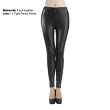 Skinny Pants Long Comfortable Bodycon Women Leggings Casual Trousers PU Leather Pants Female Sexy Lady Trousers