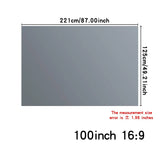 Simple anti glare screen, 60-110 inches, no need to drill holes for installation, high-definition 4K projection screen