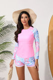 Women's Swimsuit Tankini Set Female Long Sleeves Swimwear 2025 Surfing Sports Pool Beachwear Two-Piece Bathing Suits With Shorts