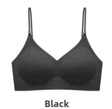 Japan Style Seamless V-Neck Halter Bra Small Bust Petite Straps Open Back Sexy Underwear Women One Piece Comfort Fit Daily Wear