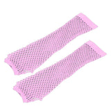 Blue Neon Fishnet Fingerless Long Gloves Arm Cuff Party Wear Fancy Dress For Women Sexy Girls Punk Gothic Dance Party Mesh Glove
