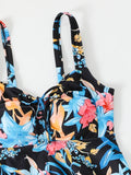 Printed Tankini Set 2026 Padded Floral Swimsuit Women Strappy Swimwear Female Beach Dress Bathers Bathing Swimming Swim Suit XL