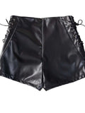 New Solid Color High Waist Elastic Shorts Women's Tight Casual Shorts Thin Drawstring Pure Desire Casual Charming Shorts NWSV