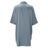 New Women's Solid Color Silky Comfortable Soft Pajamas Sexy Short Sleeve Nightshirt Smooth & Skin-Friendly Home Sleepwear Lounge