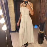 5 Colors Hollow Out Backless Crochet Knitted Tunic Beach Cover Up Cover-ups Beach Dress Beach Wear Beachwear Female Women V5429