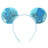Disney Festival Party Cosplay Mouse Ears Headband 3.3" Ears Glitter Hairband Without Bow For Boys DIY Cartoon Hair Accessories