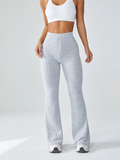 Hot Sales High-Waisted Breathable Flared Trousers Chic Athleisure Fitness Women Sports Yoga-to-Street Yoga Gym Pant 2025 Autumn