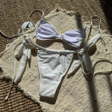 Metal Shell Halter Strappy High Cut Bikini Female Swimsuit Women Swimwear Two-pieces Bikini Set Bather Bathing Suit Swim Lady