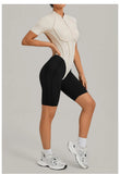 Women's Seamless Yoga Jumpsuit Sports Workout Running Hip-lifting Slim Fit Shorts One-Piece Training Fitness Gym Bodysuit
