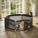 JHK Plastic Dog Playpen Expandable Pet Fence Indoor Outdoor