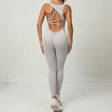New Yoga Jumpsuit Women One-Piece Sweatpants Sleeveless Gym Suit Running Breathable Sportswear Stretch Tight Leggings