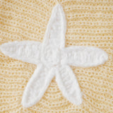 Women Slim Fit Stylish Decorative Starfish Ribbed Elastic Mid Rise Shorts Spring/Summer Holiday Beach Casual Knit Shorts