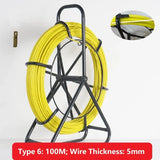4/5/7mm Wire Cable Running Puller Rod Set Cable Pulling Tool with Stand for Electrical Wiring Construction Wire Threader