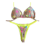 Triangle Thong Bikini 2026 Women Halter Brazilian Swimsuit Sexy Printed Swimwear Female Bathers Bathing Swimming Swim Suit