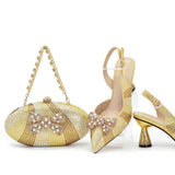 Doershow Lastest Italian Design Fashion Style Ladies Shoes with Matching Bag Set 2026 Nigerian Shoes and Bag Set! HO1-1