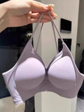 MOYISU Kawaii Anime Bra for Petite Women Seamless Milk-Skin Underwear Push-Up Enhancement Slimming Lingerie Set with Comfort Fit