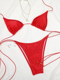Miyouj Triangle Bikini New Two Piece Suit Solid Color Beachwear 2026 Bikini Women's Swimsuits Sexy Bathsuit Micro Thong Swimwear