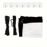 120 inch 16:9 projection screen with rope. Suitable for outdoor projection, the rope is more convenient for fixing the screen.