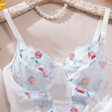 Toucheart Women Sexy Bodysuit Lace Printing See-through Skinny Plunge Romantic Hot Girls Interesting Leisure Sling Jumpsuit Set