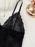New Fashion Robe Lingerie Set Black Lace Bralette Thong Shorts Women's Luxury Sleepwear Nightwear Elegant Sexy Gift Bridal
